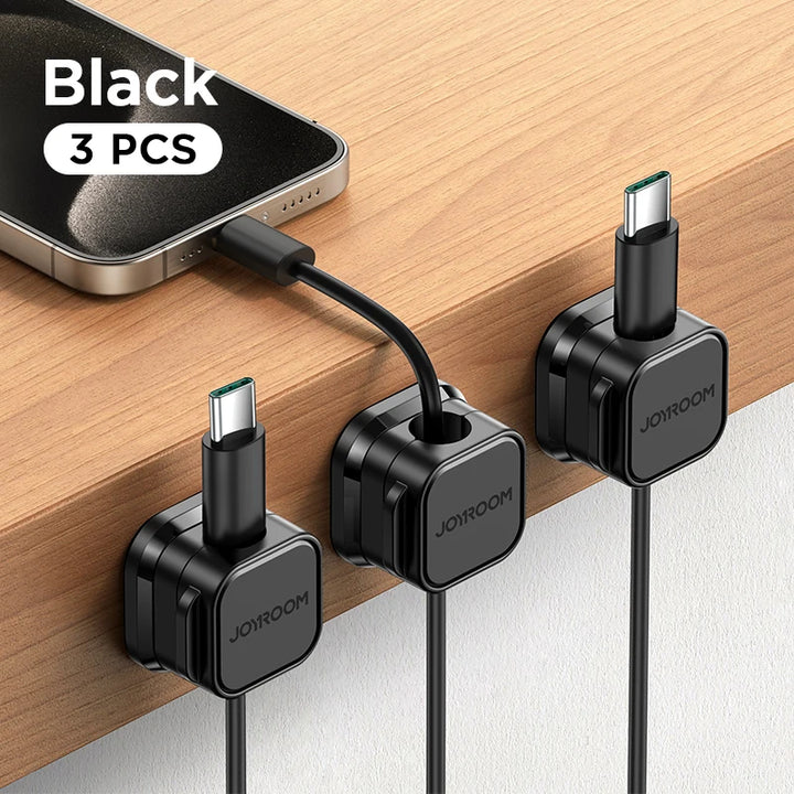 Joyroom Magnetic Cable Clips Cable Smooth Adjustable Cord Holder under Desk Cable Management Wire Keeper Cable Organizer Holder-Lions Cage - ROOOAR Yourself!