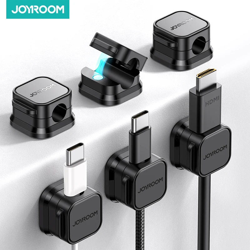 Joyroom Magnetic Cable Clips Cable Smooth Adjustable Cord Holder under Desk Cable Management Wire Keeper Cable Organizer Holder-Lions Cage - ROOOAR Yourself!